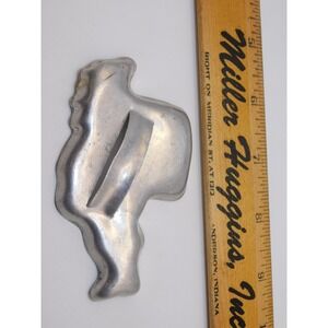 Vintage Mirro Santa With Bag Aluminum Cookie Cutter